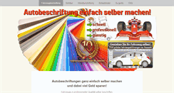 Desktop Screenshot of fahrzeugbeschriftungen-online.de