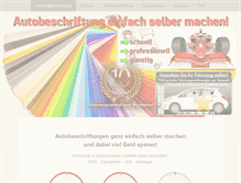 Tablet Screenshot of fahrzeugbeschriftungen-online.de